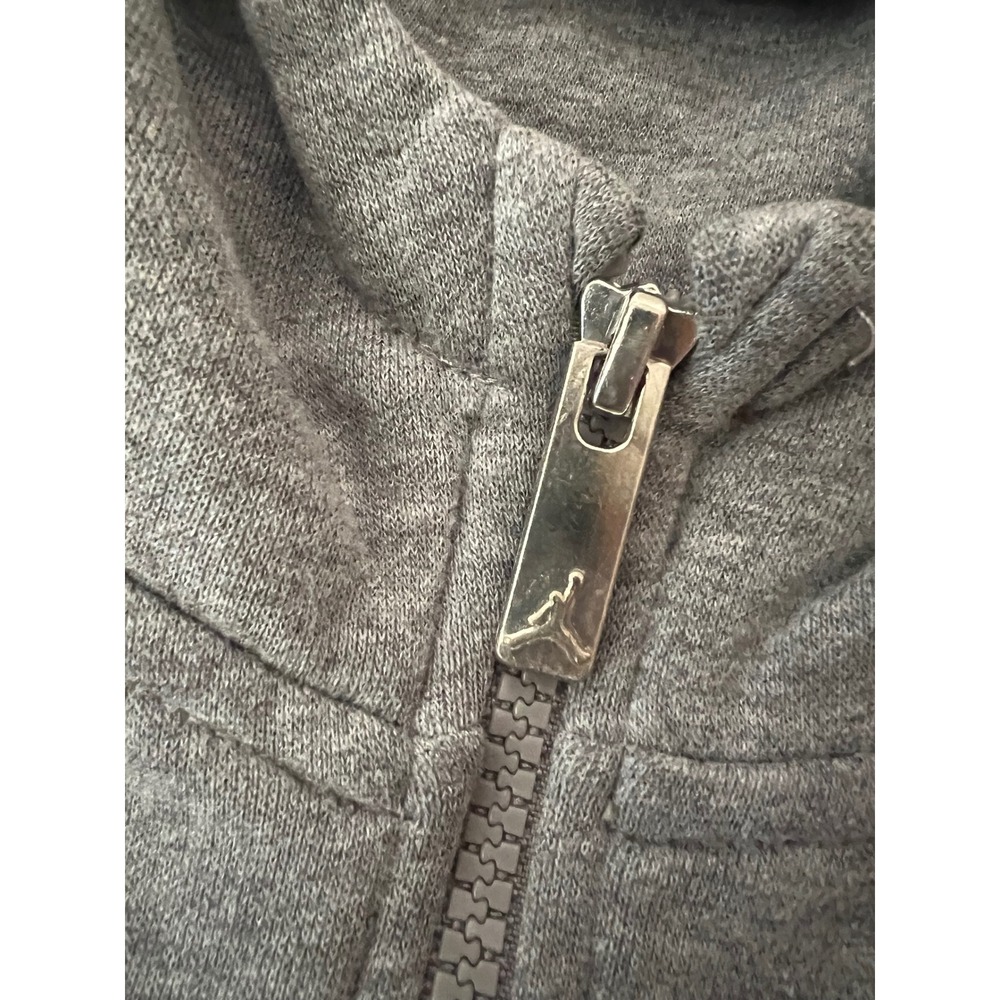 Jordan Air Boys Youth XL Gray Full Zip Hoodie Jumpman Logo Heathered Fleece - Picture 7 of 9